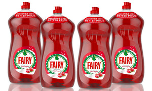 Fairy Clean & Fresh Washing Up Liquid, Festive Pomegranate, Pack of 1,2,3 or 4, 1.19L