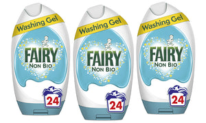 Fairy Washing Gel, Non-Bio, Pack of 1, 2, 3 or 4, 24 Washes, 888ml
