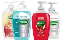 Load image into Gallery viewer, Radox Hand Wash, Shea Butter/Protect/Pomegranate/Care, 3 Pack