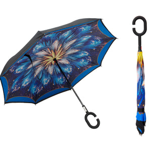Reversible Windproof Umbrella with C Shape Handle