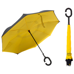 Reversible Windproof Umbrella with C Shape Handle