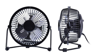 Status Portable Metal USB Mini Fan, 4 Inch:
