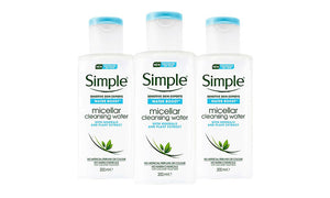 Simple Water Boost Micellar Cleansing Water with Skin Academy Cucumber Sheet Mask