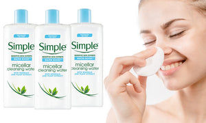 Simple Water Boost Facial Cleanser Micellar Water - 400ml Pack Of 3