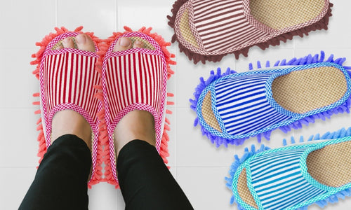 Striped Mop Slippers