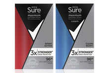 Load image into Gallery viewer, Sure Men Maximum Protection Anti-Perspirant Cream, Pack of six, 45ml