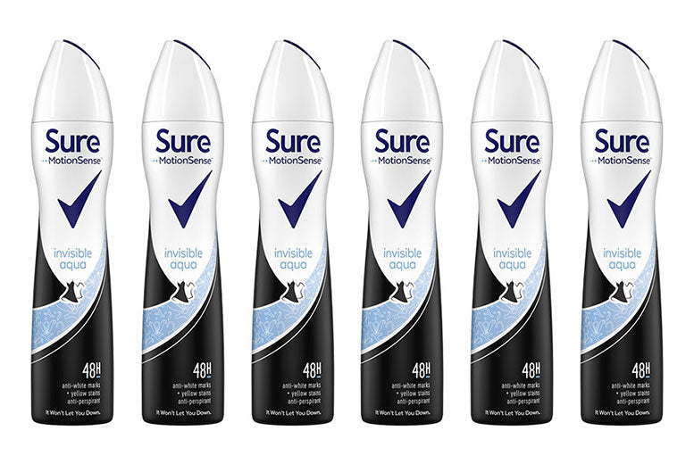 Sure Women Anti Perspirant Deodorant, Pack of six, 250 ml