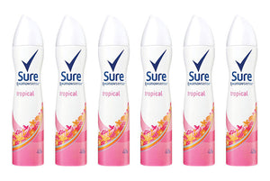 Sure Women Anti Perspirant Deodorant, Pack of six, 250 ml