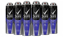 Load image into Gallery viewer, Six-Pack of Sure Men&#39;s Antiperspirants Body Spray Deodorant 150ml/250ml