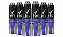 Load image into Gallery viewer, Six-Pack of Sure Men&#39;s Antiperspirants Body Spray Deodorant 150ml/250ml