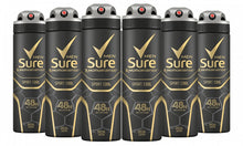 Load image into Gallery viewer, Six-Pack of Sure Men&#39;s Antiperspirants Body Spray Deodorant 150ml/250ml