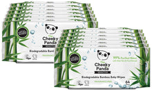 Load image into Gallery viewer, The Cheeky Panda Biodegradable Bamboo Baby Wipes