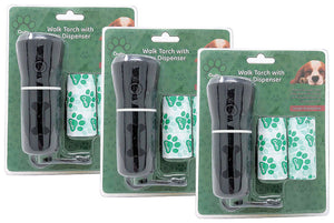 Walk LED Torch With Doggy Bag Holder and Spare Bags