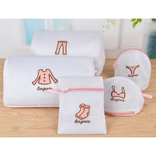 Load image into Gallery viewer, Haven Zippered Mesh Laundry Clothes Washing Bags - Pack of 5, White or Pink