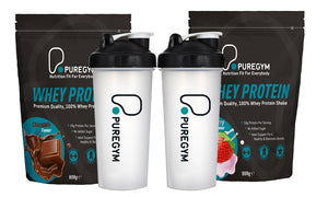 PureGym Whey Protein Powder and Shaker Bottle 908g