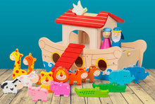 Load image into Gallery viewer, Tobar Wooden Noah&#39;s Ark Playset