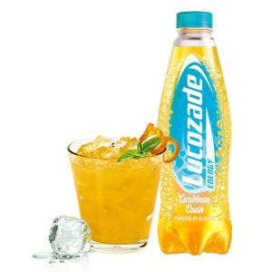 12 Pack of 900ml Lucozade Caribbean Crush Energy Drink, Tropical Fruit & Coconut
