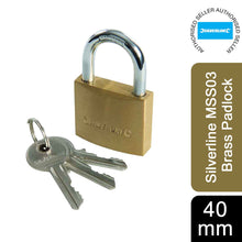 Load image into Gallery viewer, Silverline MSS03 Brass Padlock 40mm