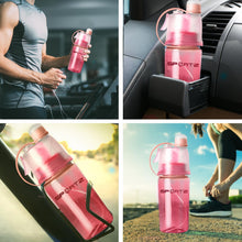 Load image into Gallery viewer, SportZ Leak Proof Travel Water Bottle with Spray Function - 400ml (Pink | Blue | Green)