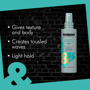 2 Pack of 75ml or 200ml Toni & Guy Sea Salt Texturising Spray for Beachy Waves