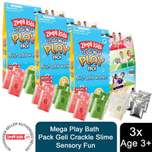 Load image into Gallery viewer, Zimpli Kids Mega Play Bath Pack Geli Crackle Slime Sensory Fun