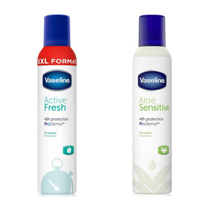 6x of 250ml Vaseline ProDerma Aloe Fresh or Active Fresh Women APA Deodorant