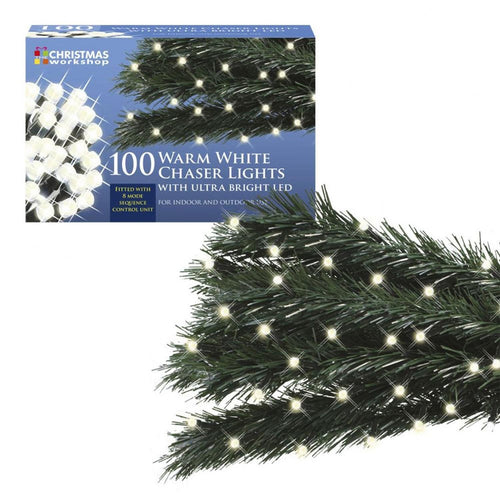 LED Chaser Christmas Lights String Indoor Outdoor Multi-Colour Bright Warm White