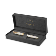 Load image into Gallery viewer, Parker Sonnet Fountain Pen Premium Metal Grey Fine 18K Gold Nib Black Ink