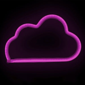 Aquarius Neon Cloud Shape Neon Light Pink Color LED Night Lights