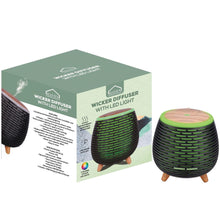 Load image into Gallery viewer, Haven Wicker Diffuser With LED Light  Relaxing Lighting