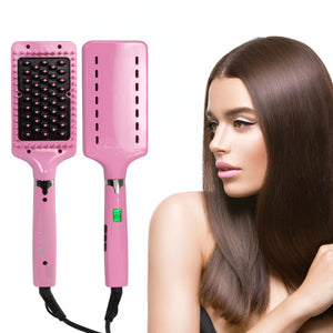Hollywood Hair Brush Straightener with LCD Display, 1pk