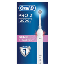 Load image into Gallery viewer, Oral-B Pro 2 2000S Sensi UltraThin Electric Rechargeable Toothbrush