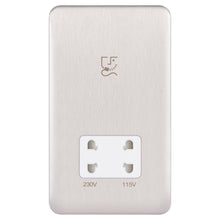 Load image into Gallery viewer, Schneider Lisse Shaver Socket Dual Voltage 115/230V GGBL7090WSSS Stainless Steel