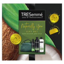 Load image into Gallery viewer, TRESemme Naturally You Hair Care Gift Set for Her with Green Cosmetic Bag