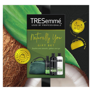 TRESemme Naturally You Hair Care Gift Set for Her with Green Cosmetic Bag