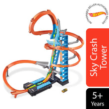 Load image into Gallery viewer, Hot Wheels Sky Crash Thrilling  Tower Race Track Set With Diecast Car