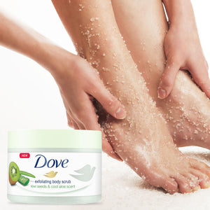 Dove Exfoliating Body Polish Kiwi & Cool Aloe Body Scrub 225ml, 3pk or 6pk
