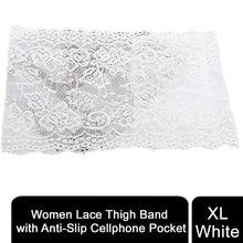 Load image into Gallery viewer, Women Lace Thigh Band with Anti-Slip Cellphone Pocket