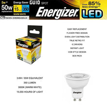 Load image into Gallery viewer, ENERGIZER LED GU10 Candle Energy Saving Bulbs Cool Warm White