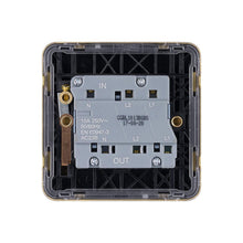 Load image into Gallery viewer, Schneider Electric Lisse Screwless Fan Isolator Switch 3 Pole 10AX Satin Brass
