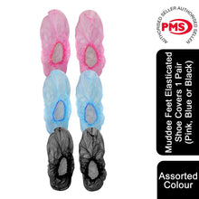 Load image into Gallery viewer, Muddee Feet Elasticated Shoe Covers 1 Pair Assorted Colour (Pink, Blue or Black)