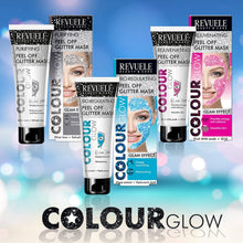 Load image into Gallery viewer, Revuele Facial Colour Glow Bio Regulating Glitter Peel-off Mask Blue