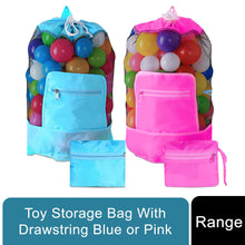 Load image into Gallery viewer, Doodle Toy Play Mat Drawstring Organizer Foldable Large Kids Bag, Blue or Pink