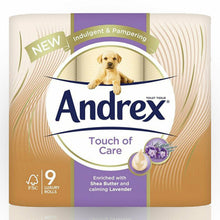 Load image into Gallery viewer, Andrex Toilet Roll Touch of Care with Shea Butter Toilet Paper, 162 Rolls