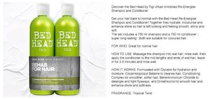 Tigi Bed Head Shampoo and Conditioner Sets + 2 pumps