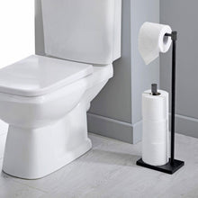 Load image into Gallery viewer, Harewood Toilet Roll and Toilet Brush Holder Home Office Accessory, Black