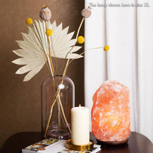Load image into Gallery viewer, Haven Himalayan Crystal Handcrafted Salt Lamp on a Premium Wooden Base - Small