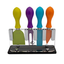 Load image into Gallery viewer, 4Pcs Cheese Knife Set, Stainless Steel Cheese Knives Cheese Fork Cheese Shovel