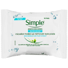 Load image into Gallery viewer, 3x of 30 Pads Simple Eye Make-Up Remover Eye Pads, Choose Your Fragrance