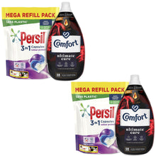Load image into Gallery viewer, Laundry Bundle 2x50W Persil Colour Capsules &amp; 2x58W Comfort Fabric Conditioner